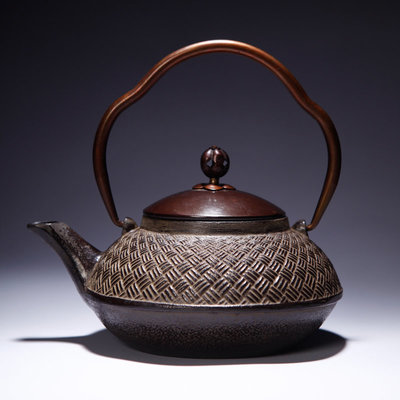 真正日本龍云堂竹籬鐵壺 無涂層養(yǎng)生的茶道藝術